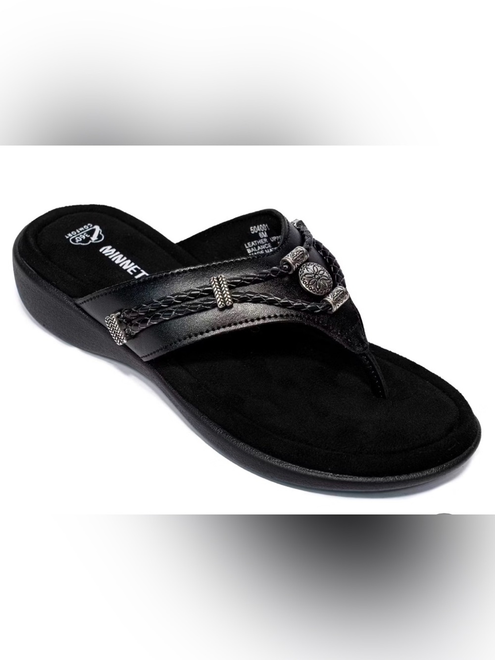 NIB Minnetonka Silverbay Thong Sandals